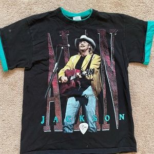 Vintage Alan Jackson On Tour Lined Tee